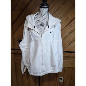 Nike Womens Therma-FIT Oversized Full Zip Hoodie Sail Cream Size 2X NWT